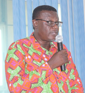 Kwadwo Yeboah, acting CEO, LUSPA, delivering his address at the workshop.  Picture: ERNEST KODZI